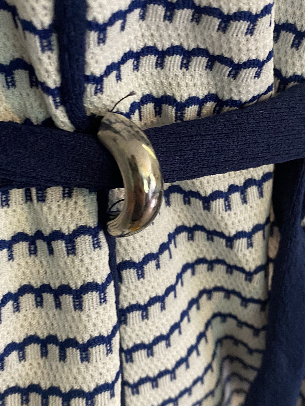 70’s Sears Dress Blue White With Belt New With Original Tags Right Track Brand