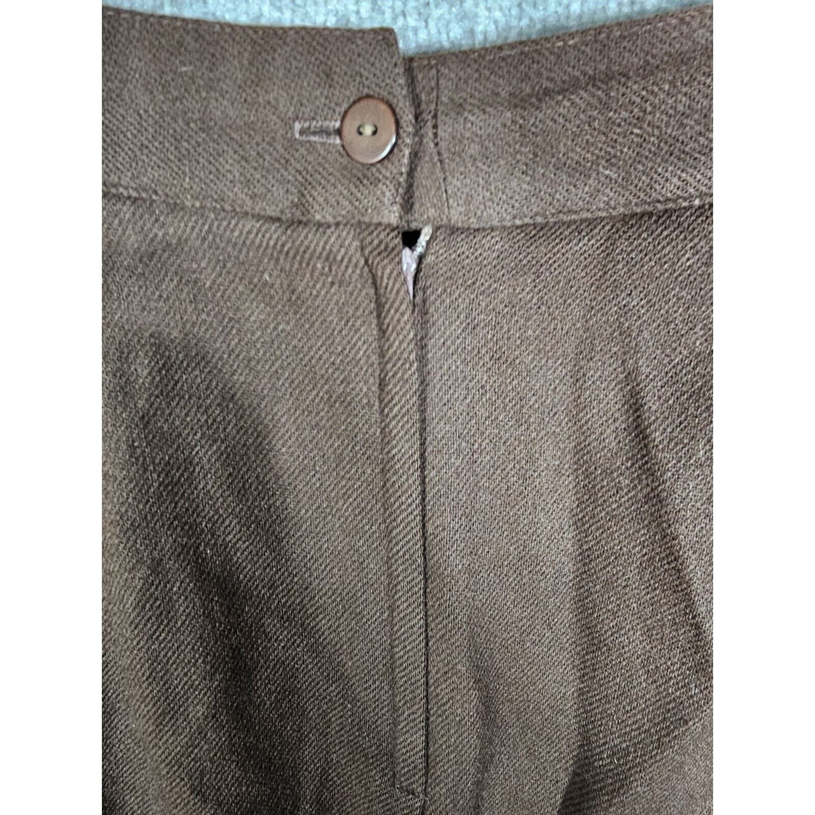 Vintage Michele Straight Maxi Skirt Womens Juniors Size 13/14 Brown Wool Lined