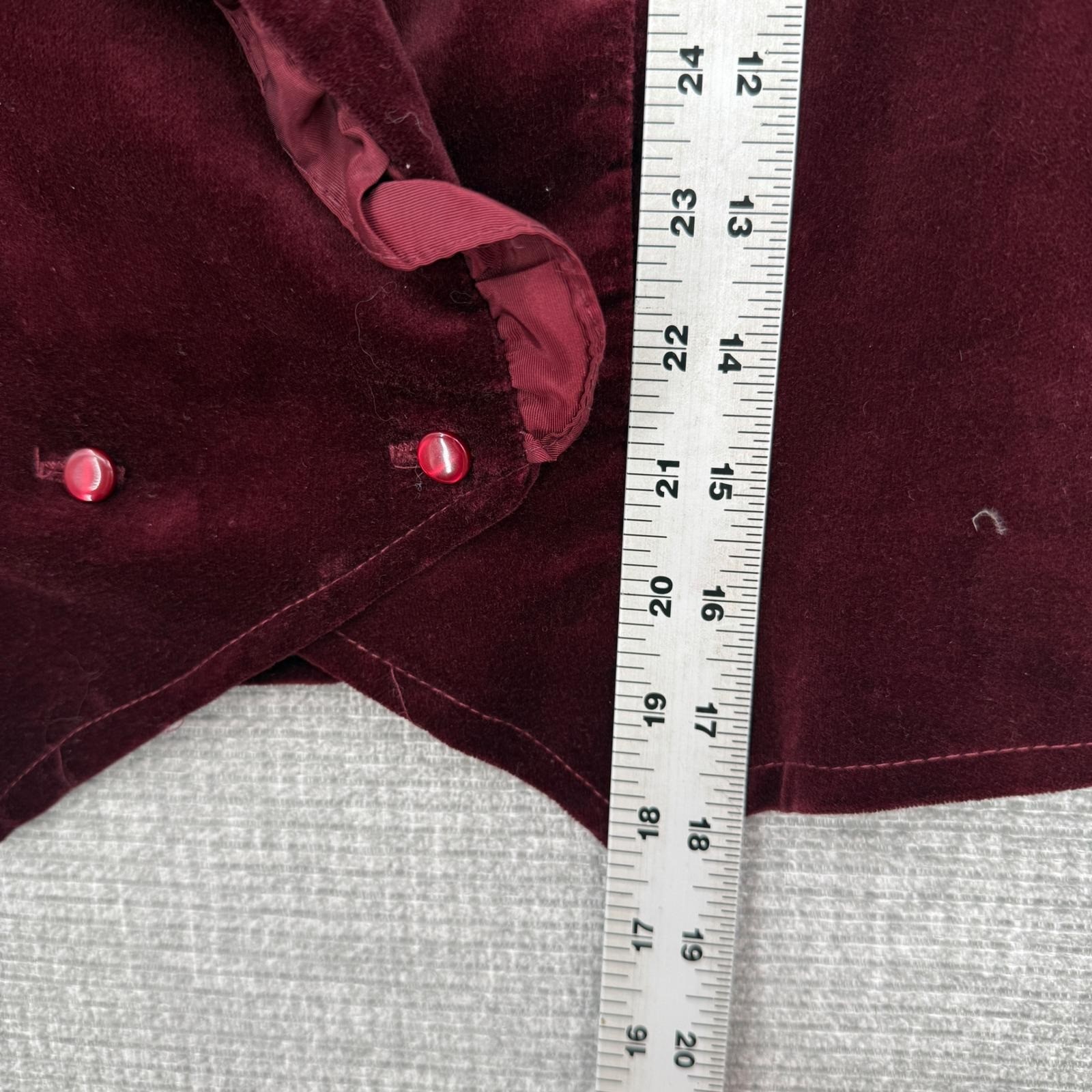 Vintage Jessica’s Gunnies Velvet Ruffle Jacket Women 7 Cropped Victorian Goth