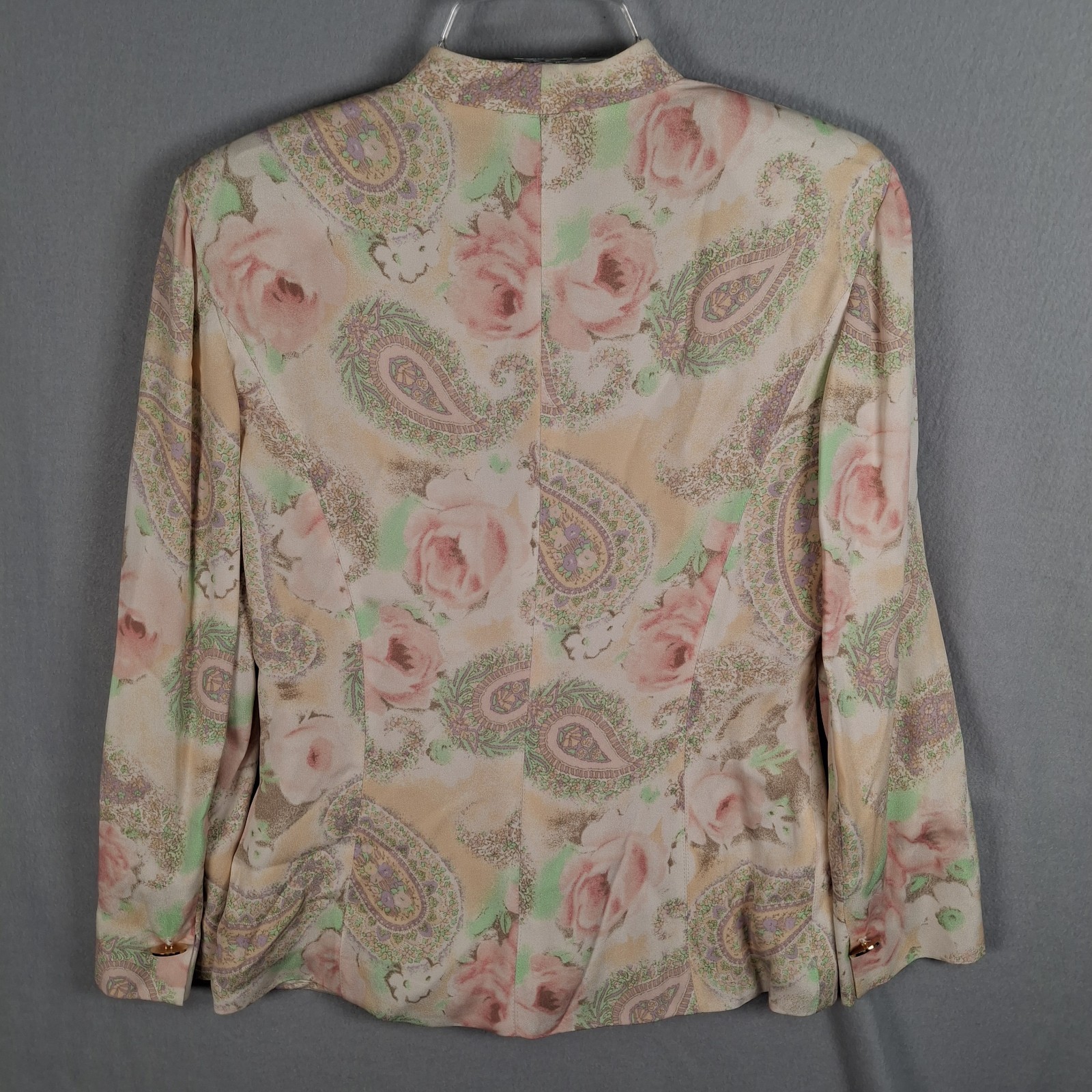Vintage Ungaro Solo Donna Paris Floral Paisley Blazer Jacket Italy Size 8 / 42