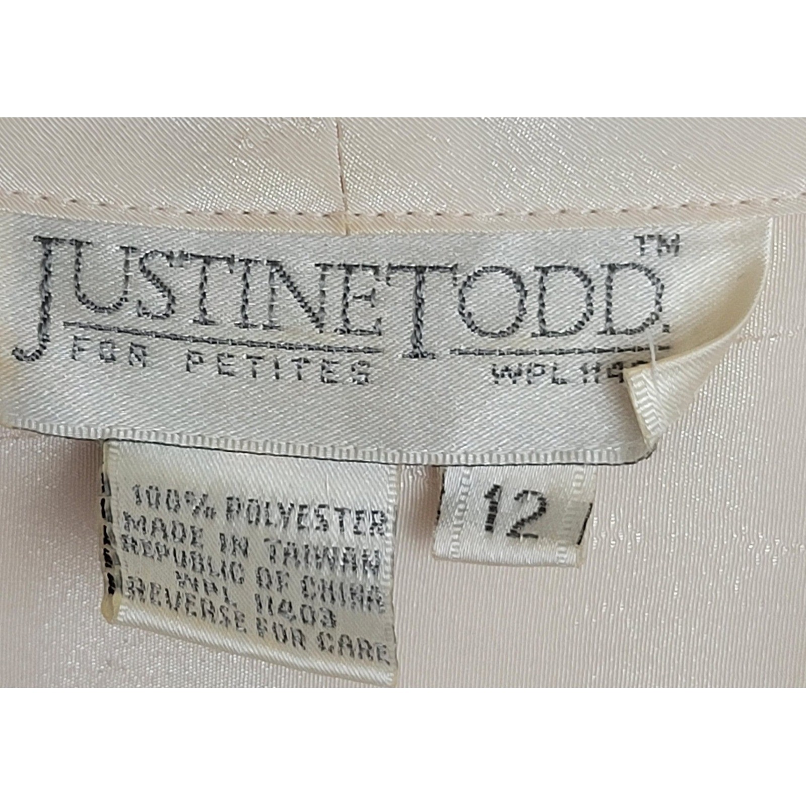 VTG Justine Todd Dress 80s Secretary Career Colorblock Cream Green Womens 12