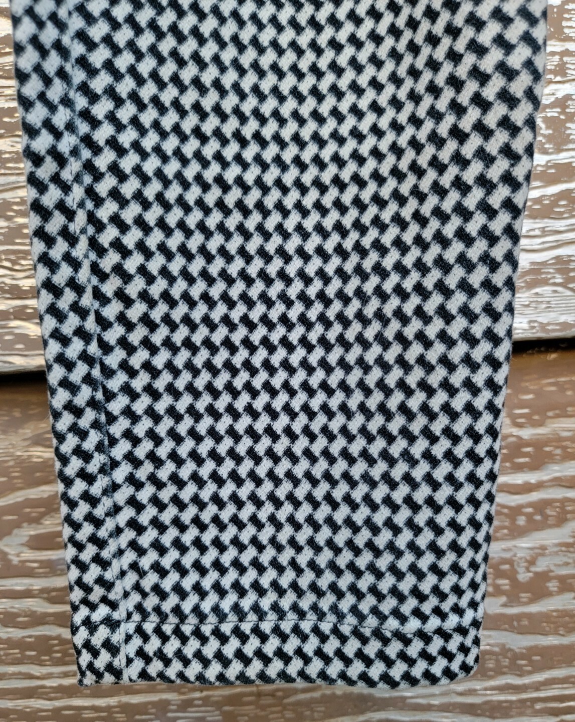 VTG 1960s Womens Stretchy Knit Pants Checkered Crown C&C Zipper Size 6-8 28″-30″