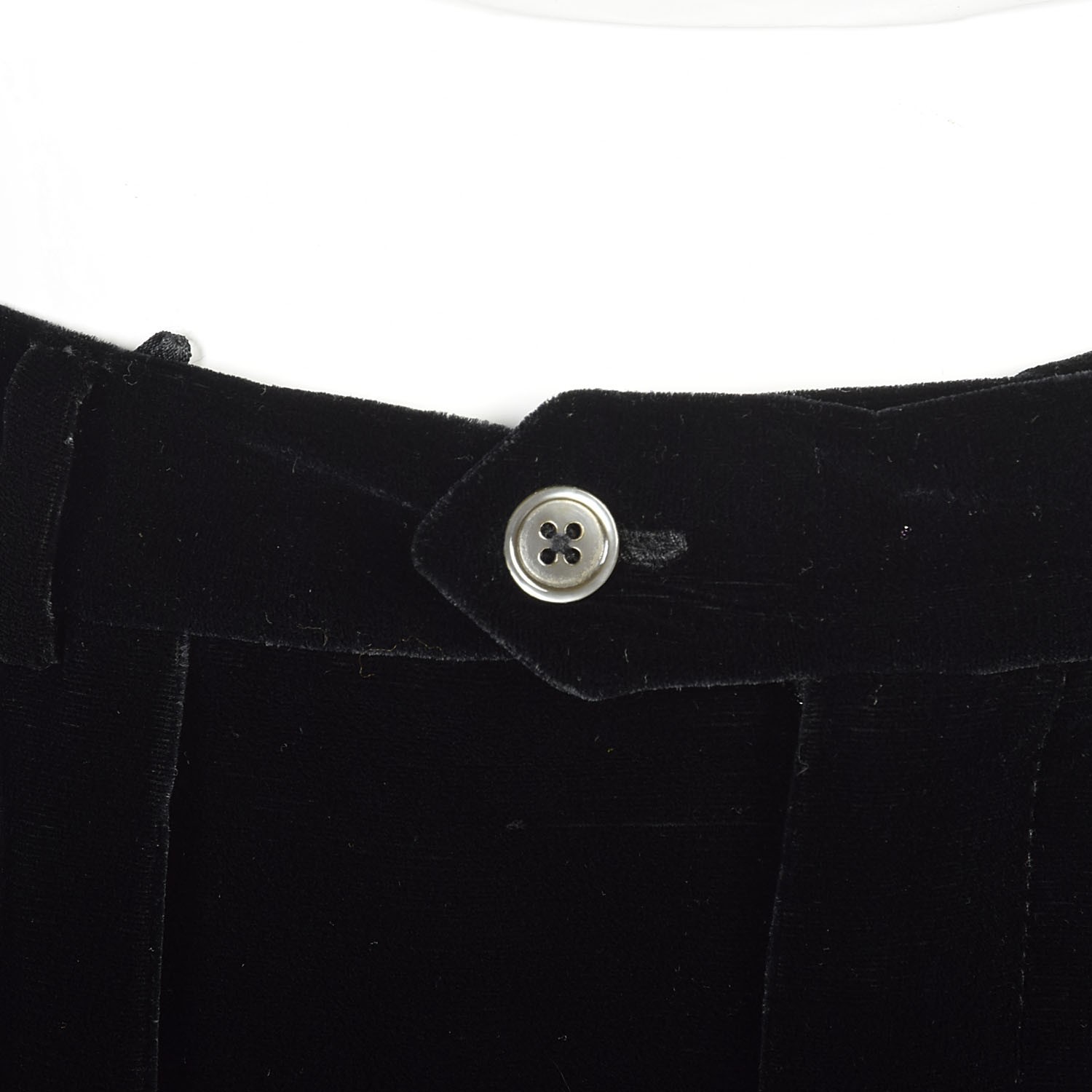 Small 2000s Ralph Lauren Black Velvet Midi Skirt Silk Rayon Formal Evening