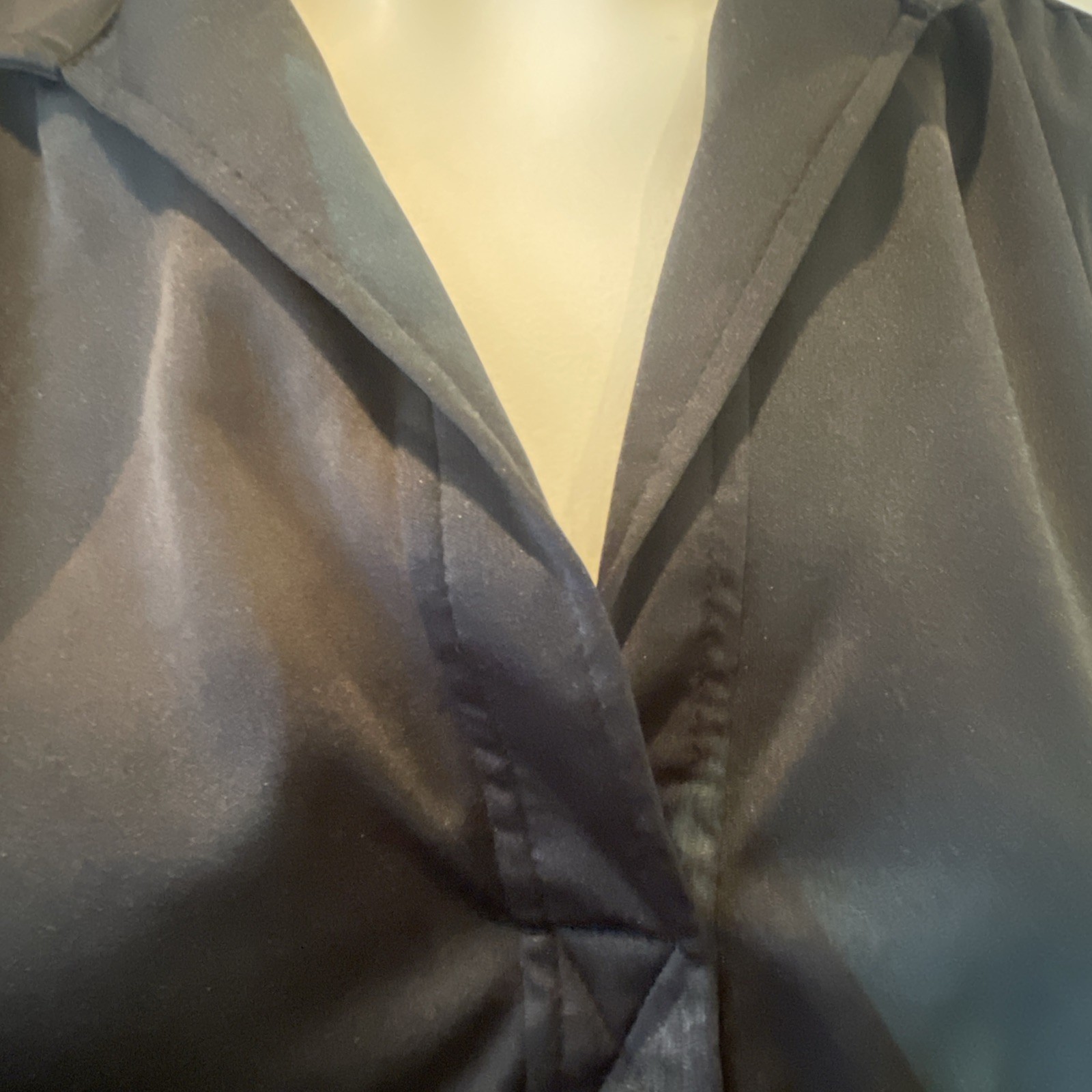 Vintage 60s-70s Women’s LEO PALEY NY Long Sleeve Blouson Blouse Size 12 Black