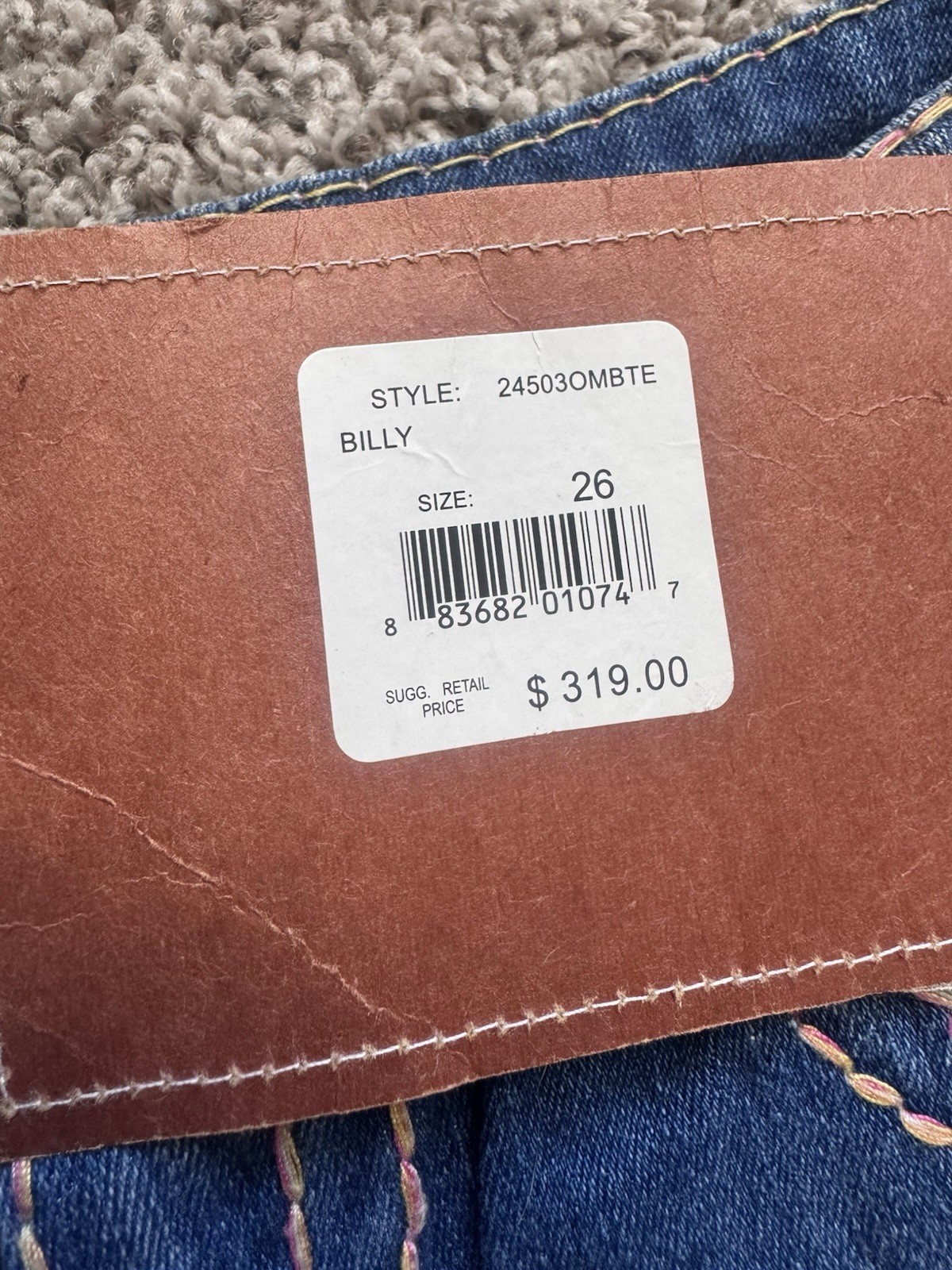 True Religion Billy Super T Bootcut Jeans NWT Made USA 29 Style 245030MBTE
