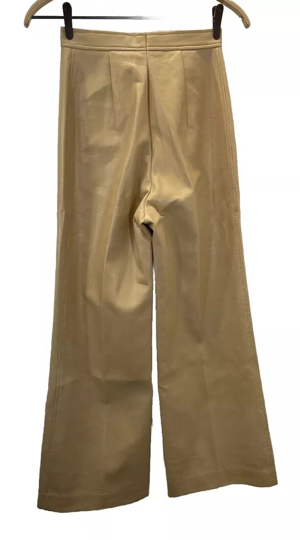 VTG 70s Faux Leather Pants Flare No Pockets Serbin Women’s 24 X 28