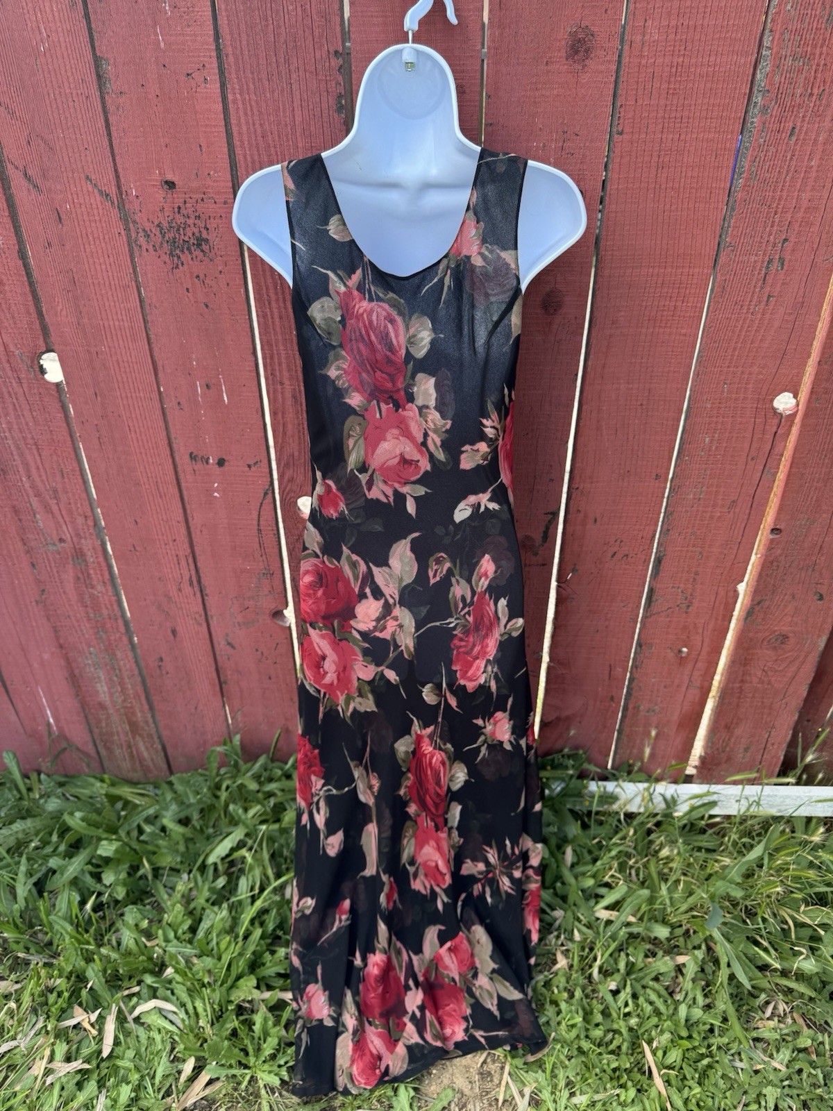 Vintage 90s Floral Maxi Slip Dress Whimsigoth Grunge Fairy Practical Magic Y2K