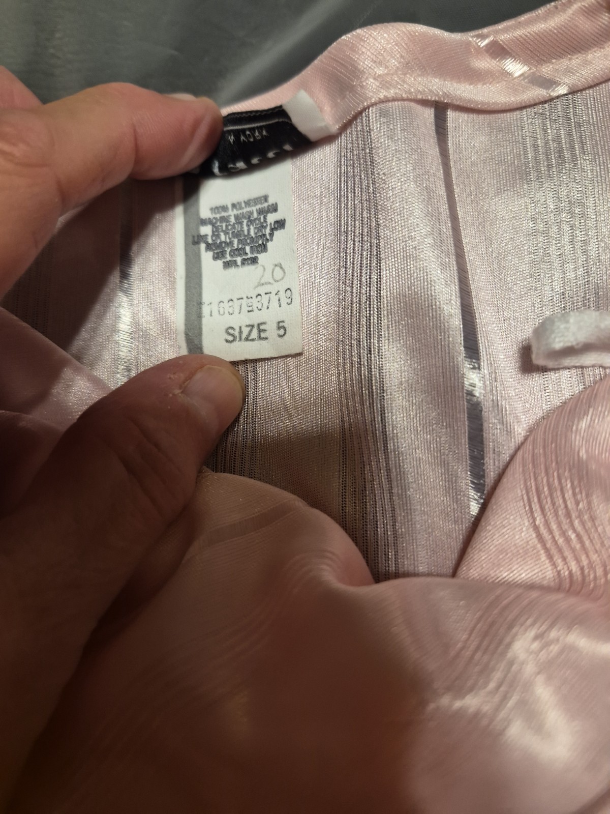 Vintage Pea Patch Women’s Peplum Size 5 Dress Pink Shimmery Stripe Preowned