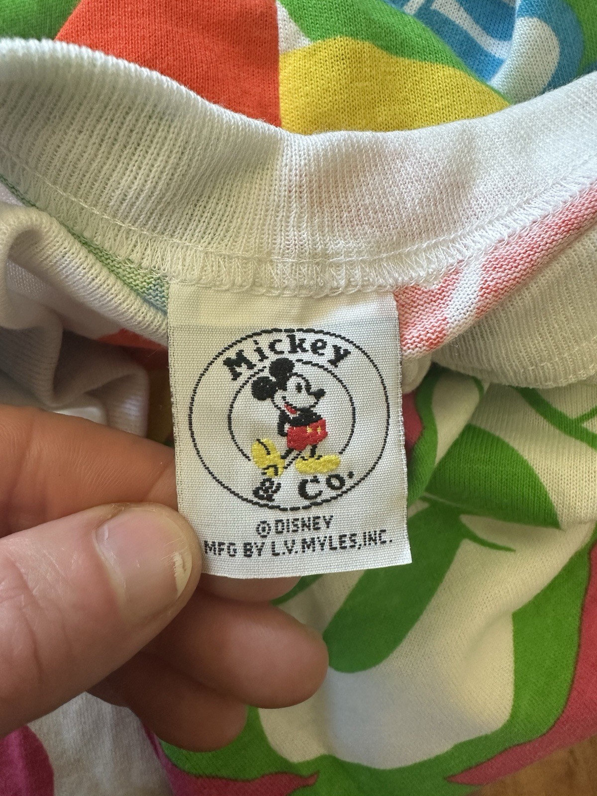 Vintage 80s Mickey Mouse Disney pop art shorts Romper Jumpsuit L