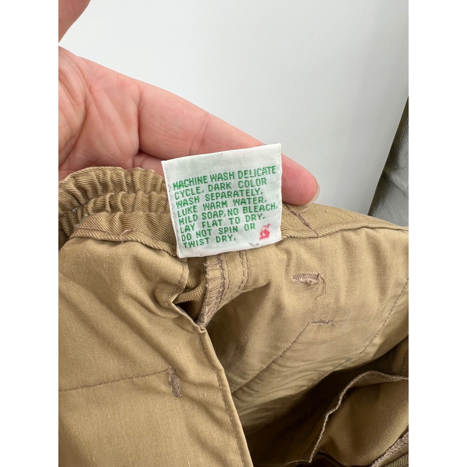 Vintage P.S. Gitano Pleated Trousers Deadstock NWT Khaki Sz 12 Short 90s
