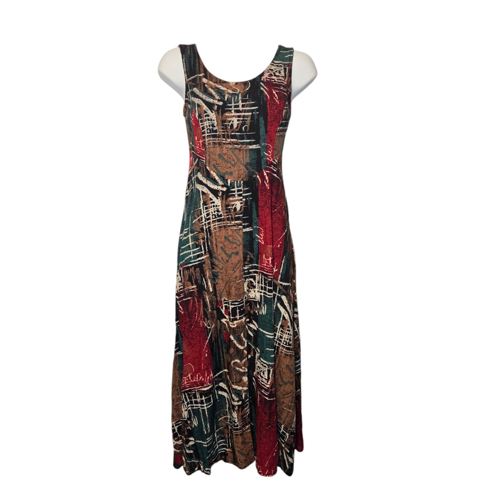 Vintage All That Jazz Boho Abstract Multicolor Lace Up Back Size 3 to 4