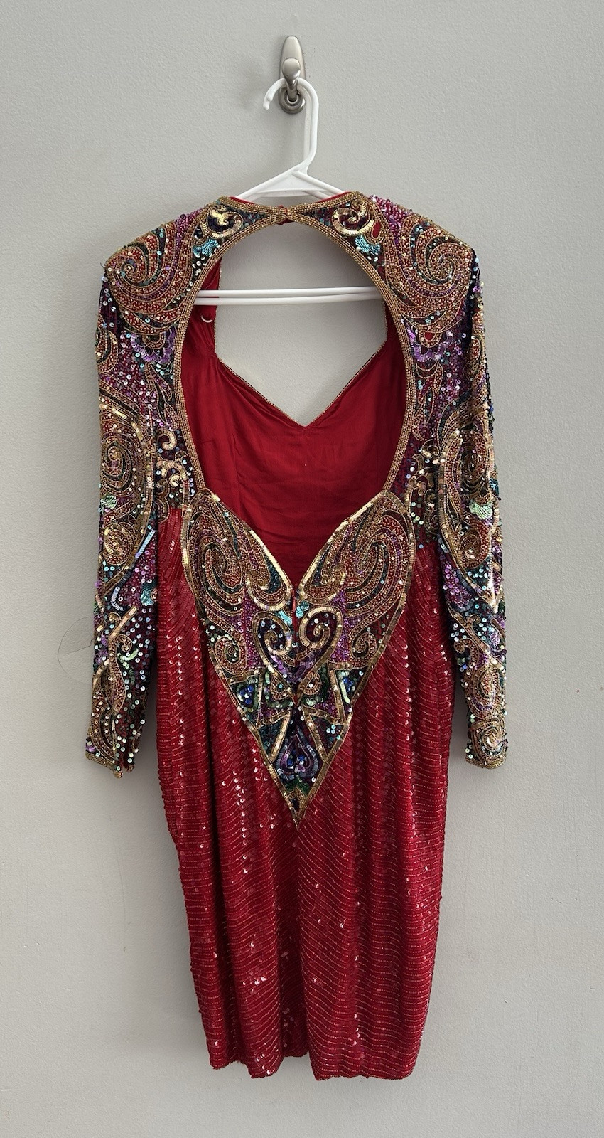 Rare Vintage 80’s Naeem Khan Riazee Nights Beaded Sequin Cocktail Dress Size 12