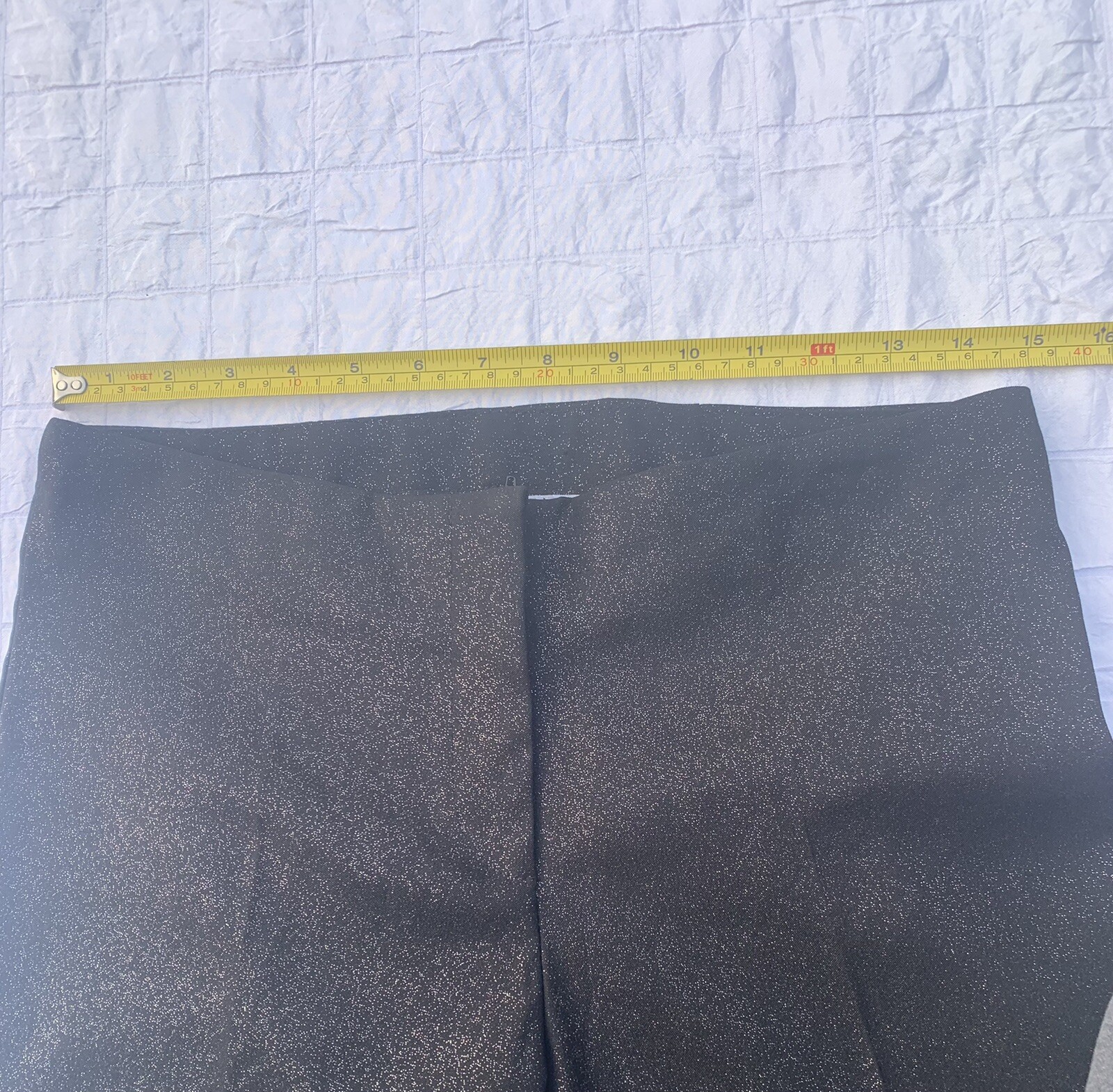Labelle Womens Size 7 30×32 Black Sparkly Shimmer Wide Leg Vintage USA
