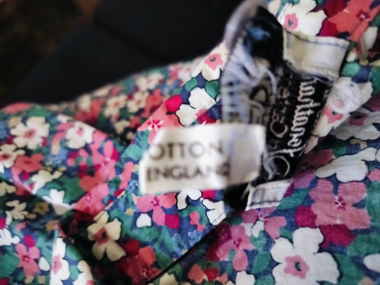 Liberty of London Vintage 70s 100% Cotton Calico Floral Dress Made in England
