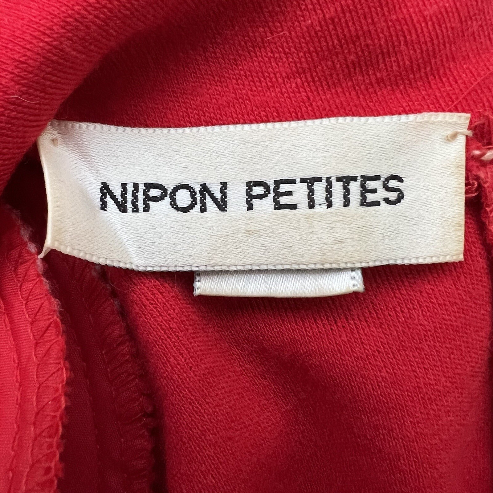 Vintage Red Sweater Dress Holiday Christmas Solid sz 4/6 Nipon 1980s Batwing