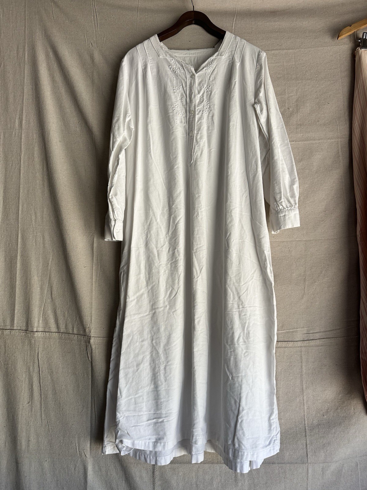 Resale Lot Antique 1900s French Dress Linen Cotton Printed Women’s S M L
