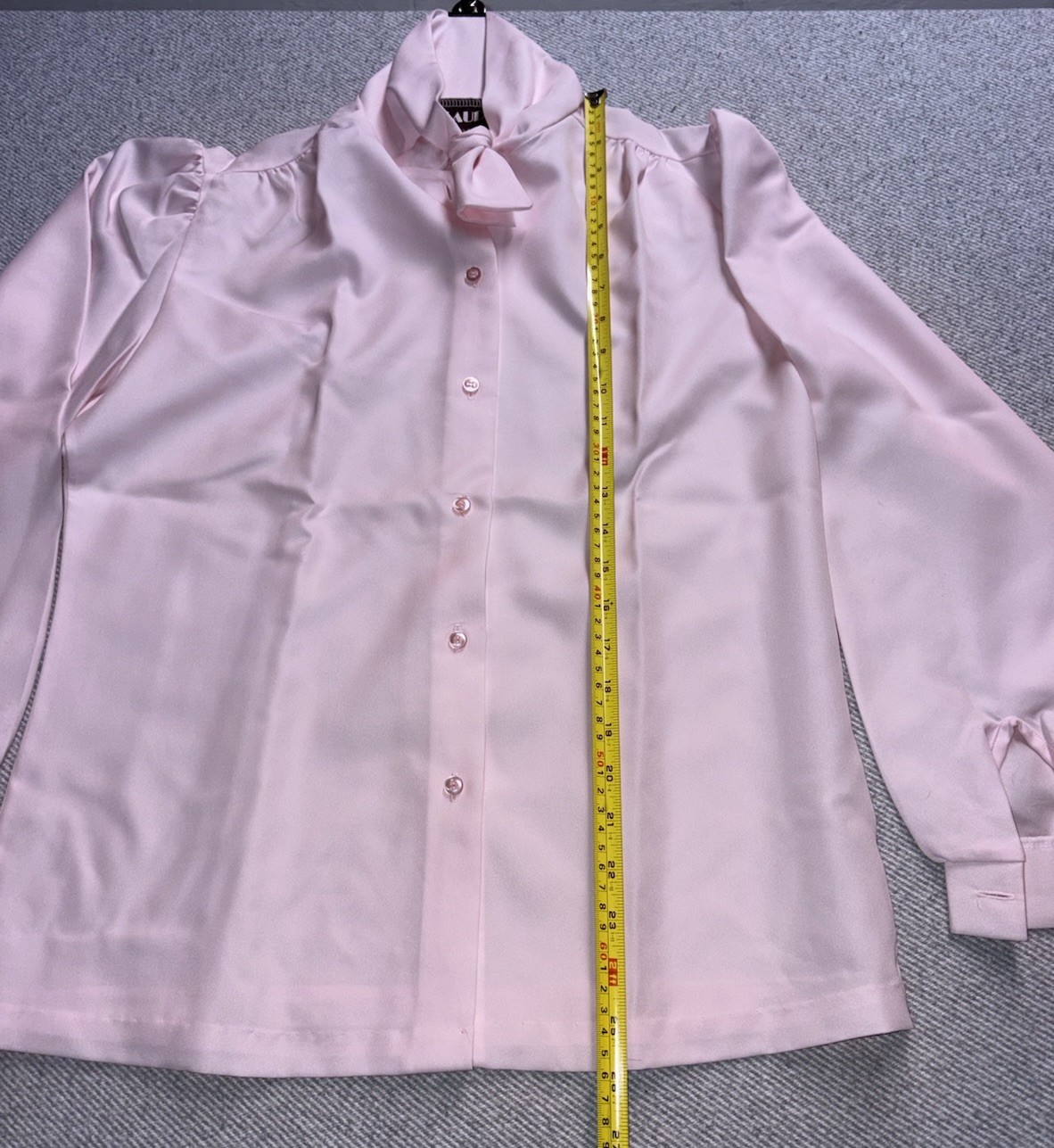 Vintage Claudia Pink Bow Blouse Women’s Size 12 Old Money Style Made in USA