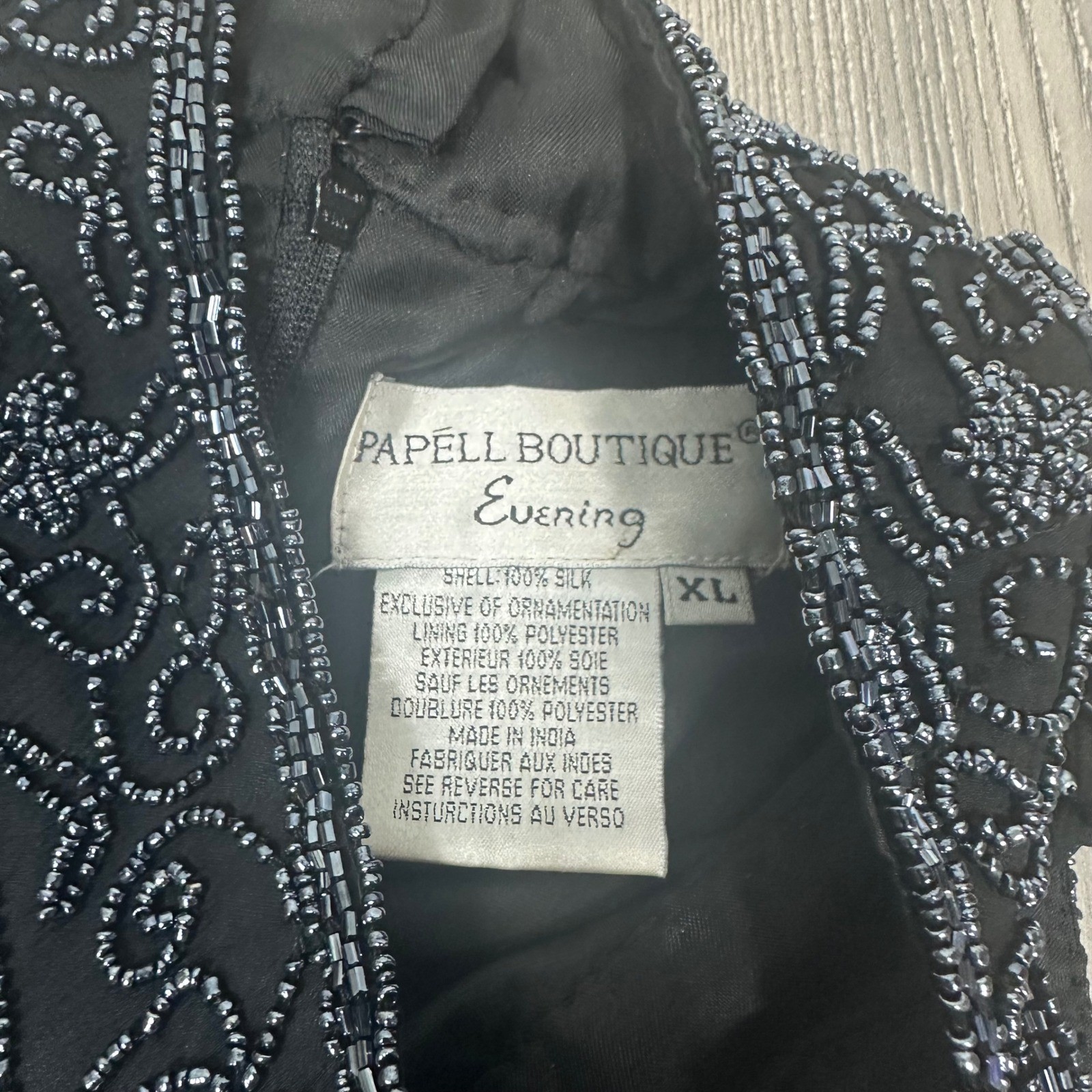 Vintage Papell Boutique Evening Beaded Halter Neck Top – SIZE XL Glam Party
