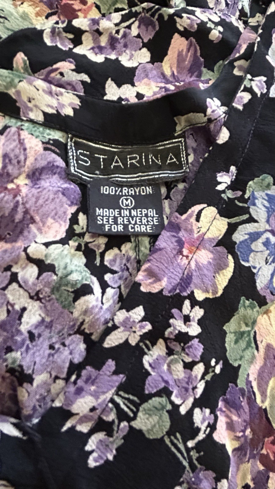 VTG 90’s Starina Bias Cut Floral Midi Dress M 90’s Does 40’s
