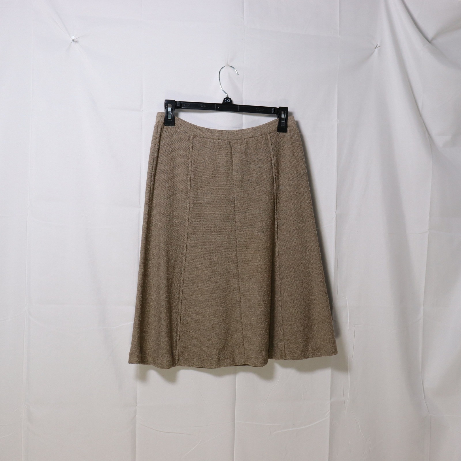 Dunollie Looms Knit Skirt Brown Womens A-Line Vintage 14?