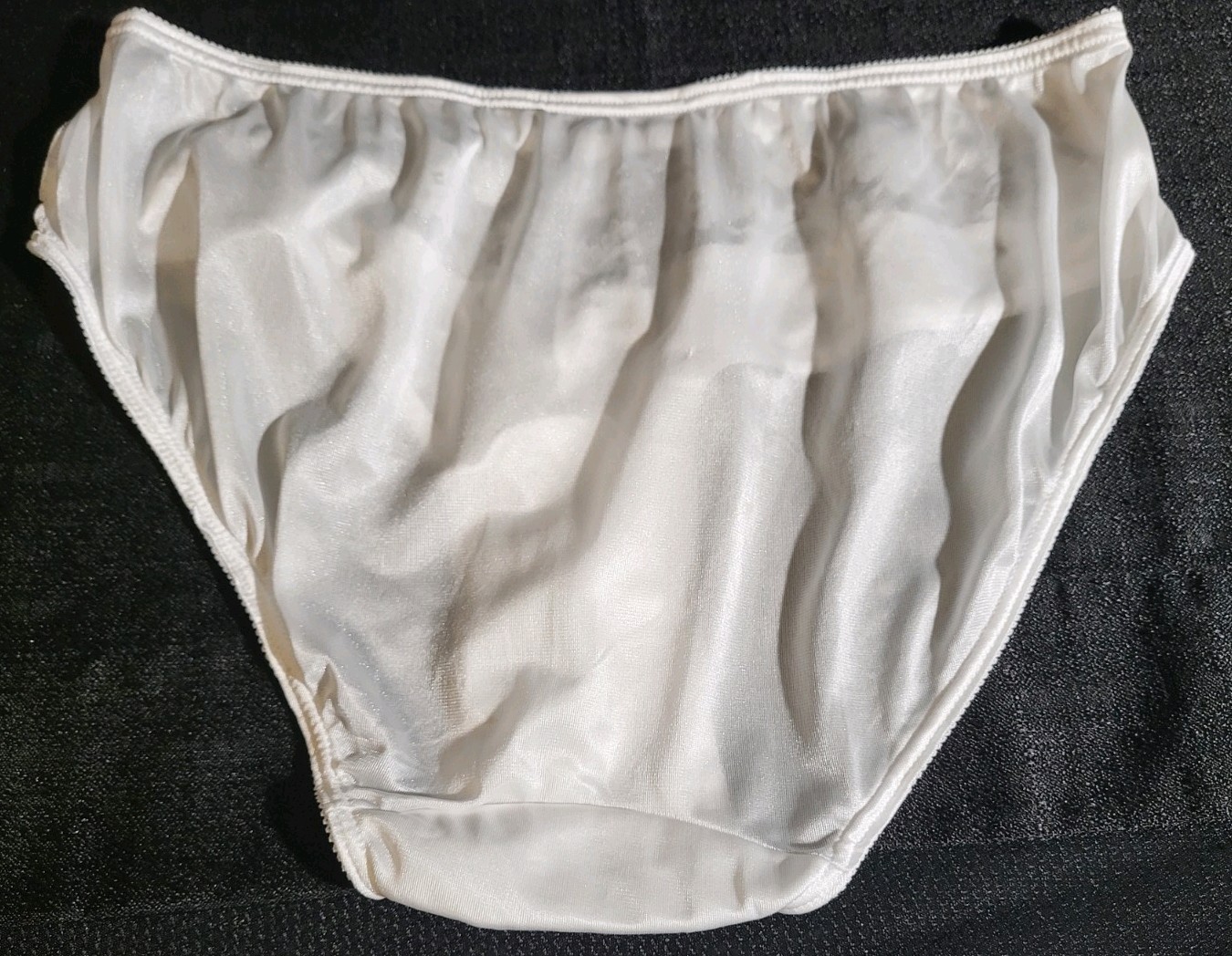 Vtg 80s White Satin Nylon NOS Sheer Lace Pink Rosebud Bridal Romantic Feminine