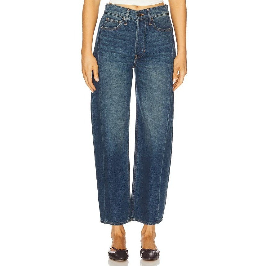 Veronica Beard Ryder Barrel Jeans Size 30 Balloon Equinox Blue Medium Wash NWT