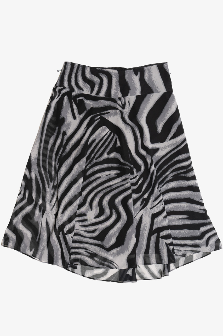 Vintage Y2K East 5th Zebra Swirl Print Skirt (2000s)