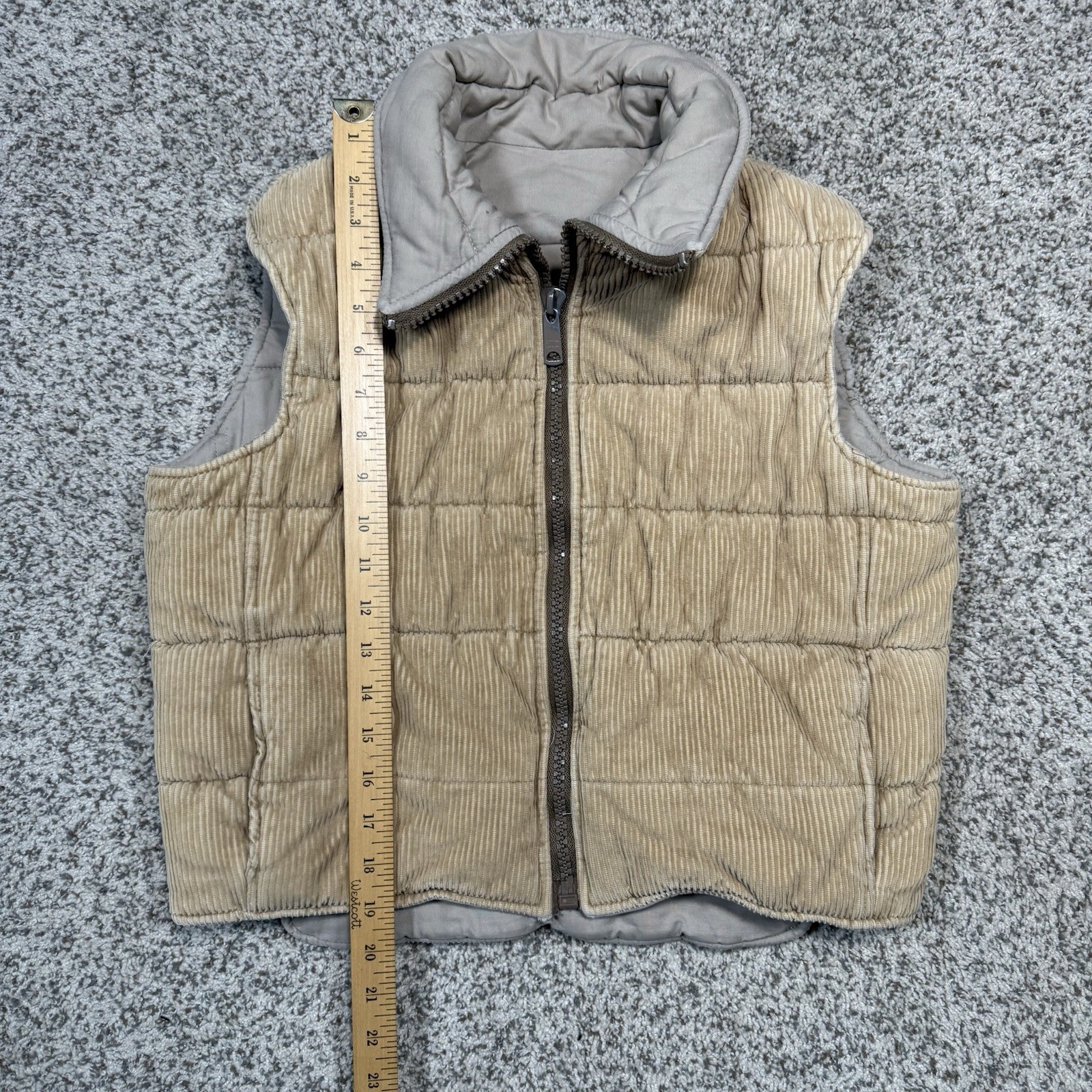 Vintage 80s The Limited Ski Wear Reversible Corduroy Puffer Vest Womens L