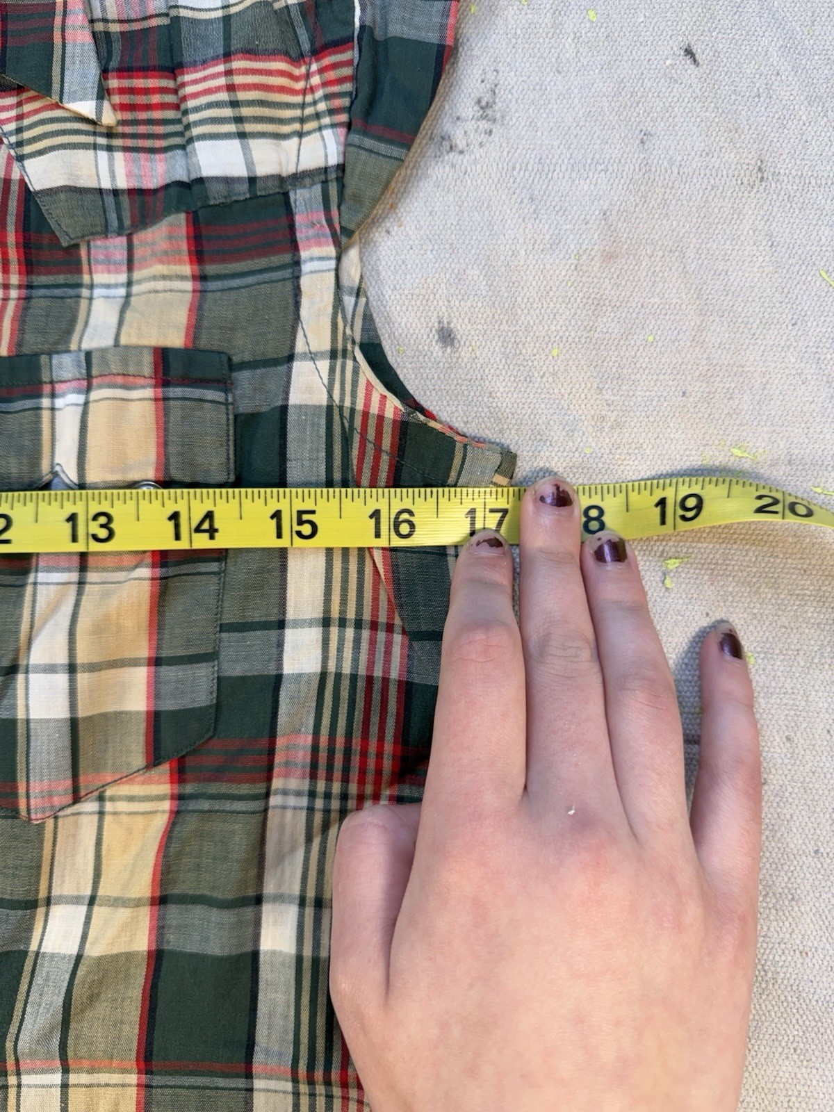 Vintage 1950s Short Horn Levi’s Western Ranch Wear Short Sleeve Plaid Top