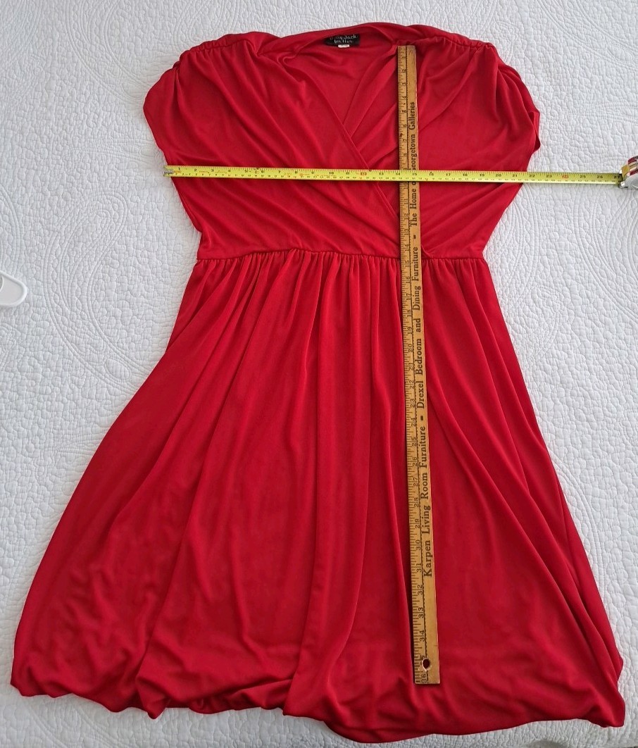 Vintage Rockabilly Pinup Swing Red Dress, Size 11-12