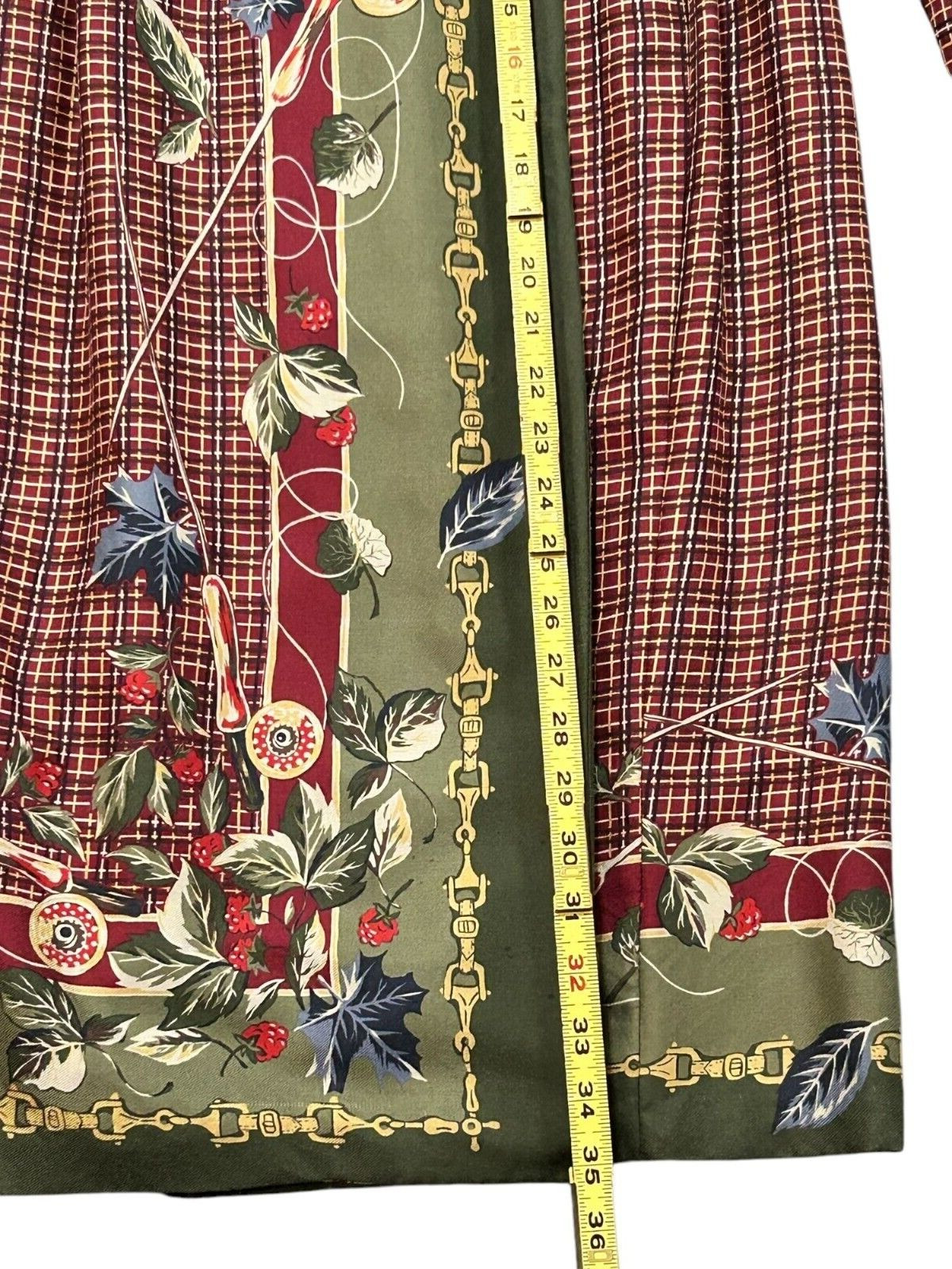 VTG David Brooks Womens Size 4 Plaid Skirt & Vest Set W Floral Details Wrap Zip