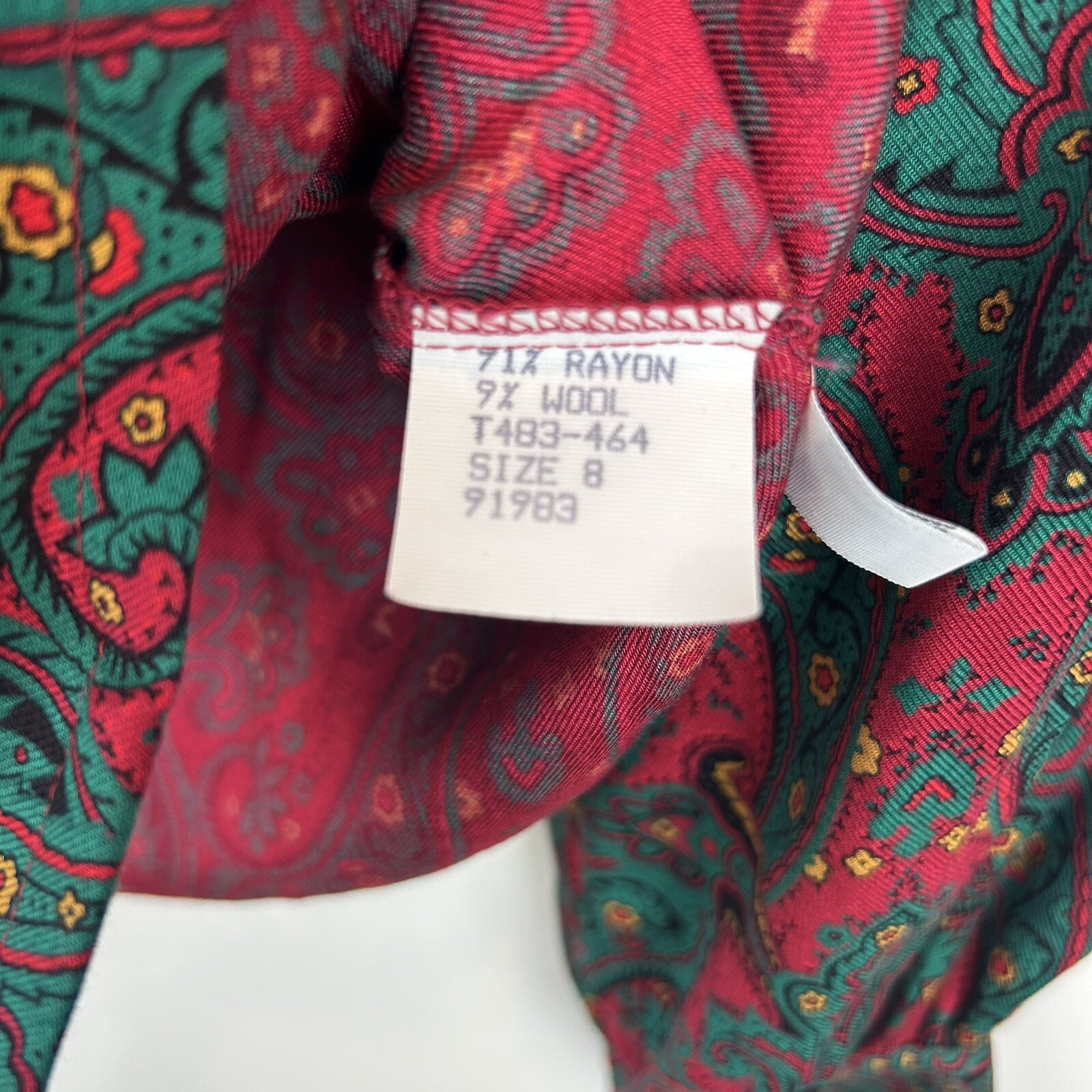 Vintage Country Sophisticates Pendleton Top Womens 8 Secretary Chic Paisley Y2K