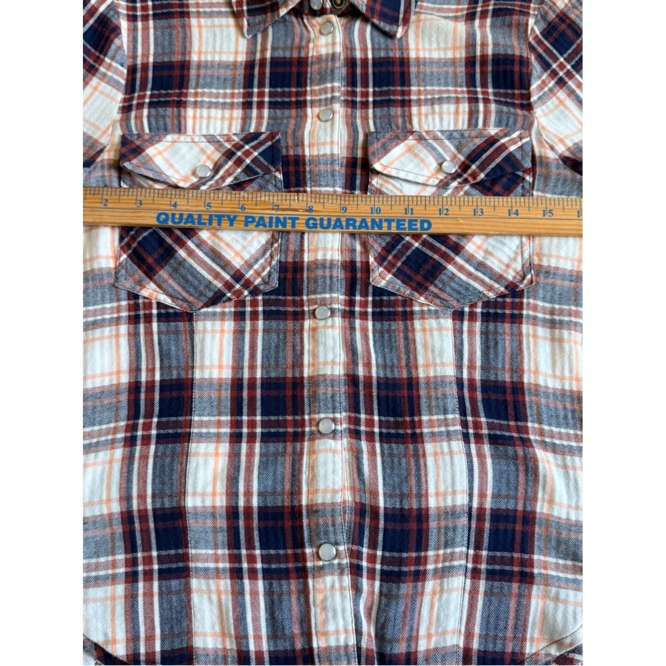 Veronica Beard Jeans Barnette Plaid Cotton Flannel Western Shirt size 4