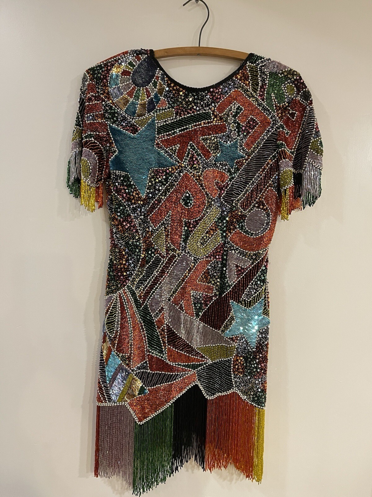 Vintage 80’s Designer Naeem Khan Riazee Nights Beaded Sequin Cocktail Dress