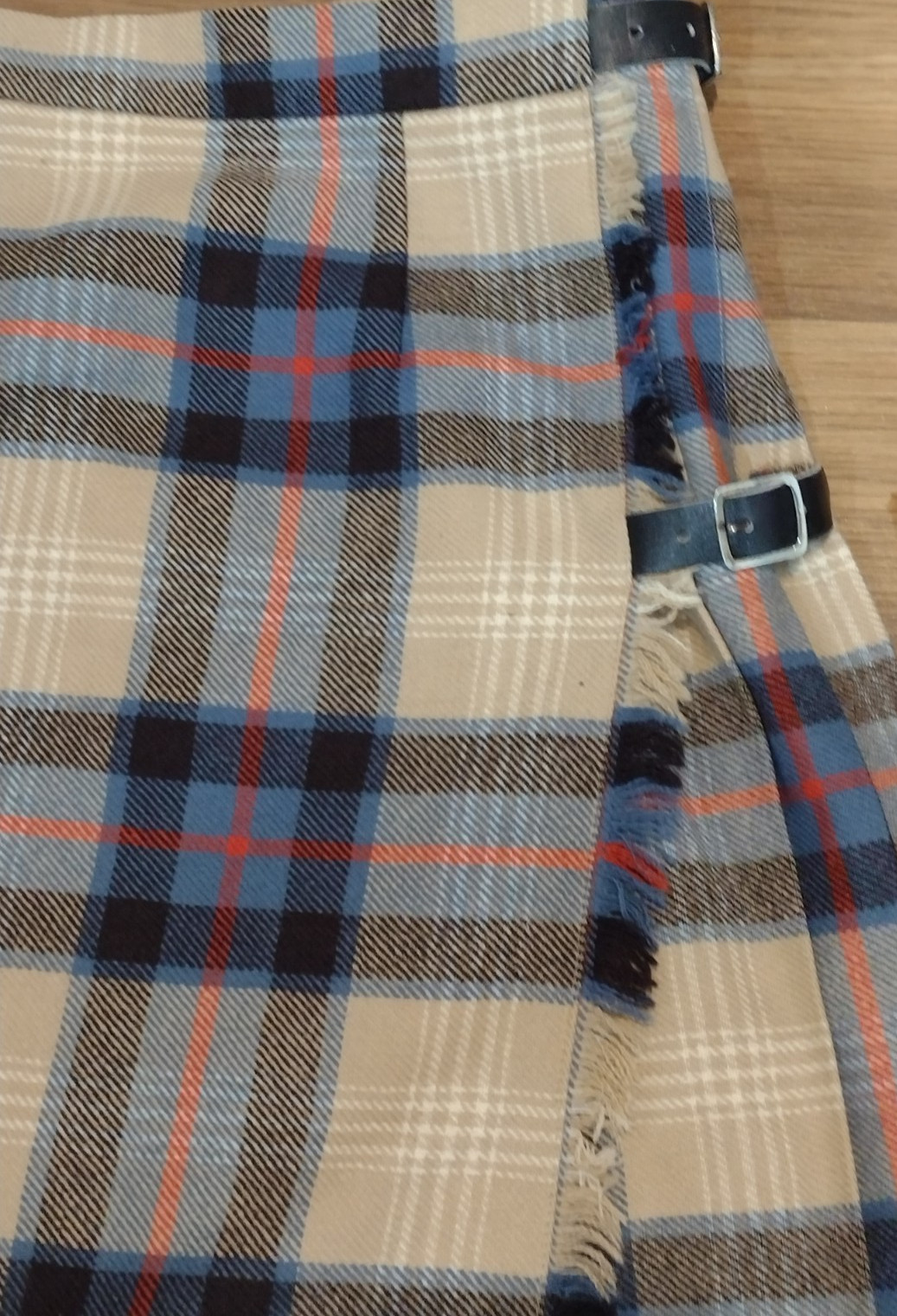 Vintage James Dalgliesh Wool Tartan Plaid Scottish Kilt Skirt UK 12 US 8 Preppy