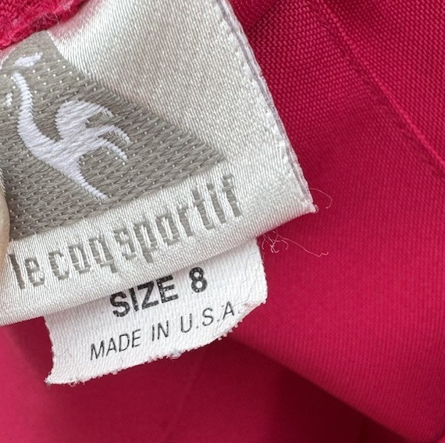 Le Coq Sportif Pink Pleated Tennis Skirt Preppy Athleisure Size 8 Pickleball