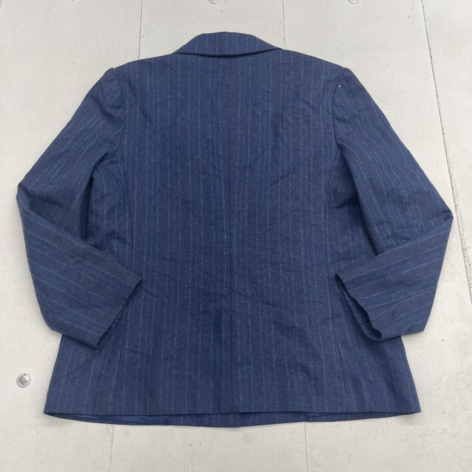 Vintage The Wyndham Collection Navy Blue Pinstriped Blazer Women’s Size XS/S