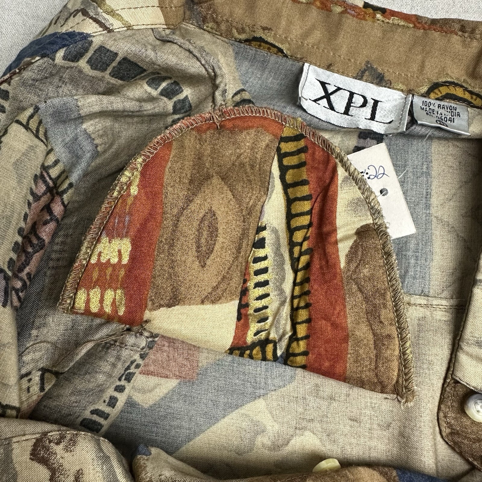 NWT Vintage Deadstock XPL Women’s Size 22 Abstract Graphic 80’s Shirt Button Up