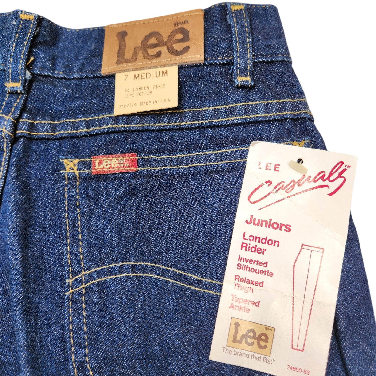 VTG Lee Casuals London Rider Jeans Women’s 7 Medium 26×32 Sanforized Made in USA