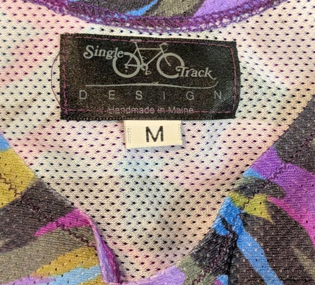 Vintage 80’s 90’s Biking Dress Women’s M Purple Mesh Top Ruffle Skirt Cycling