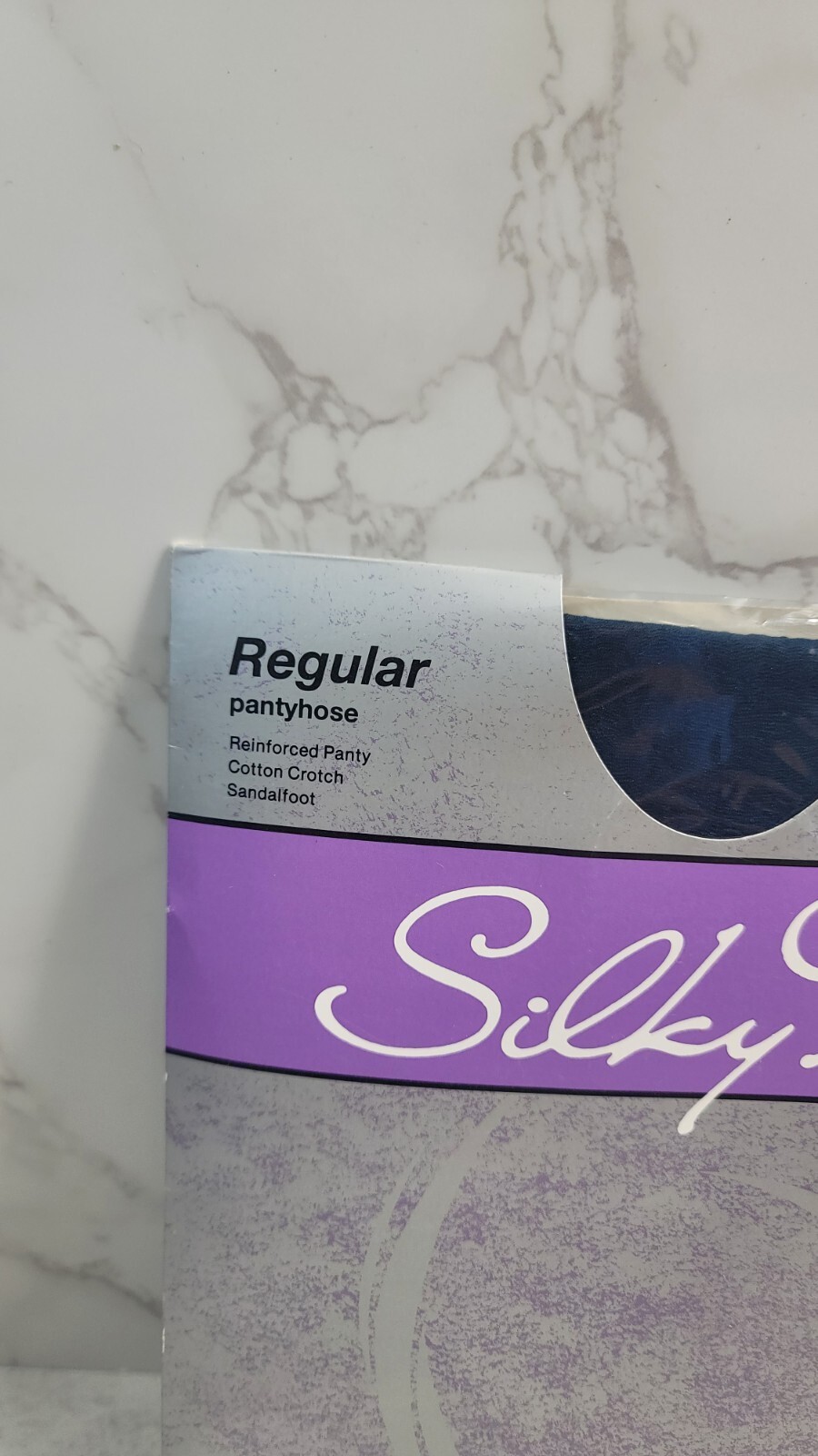 Vintage A Silky Fit Bill Blass Pantyhose Navy Blue USA 3950 Classic Solid