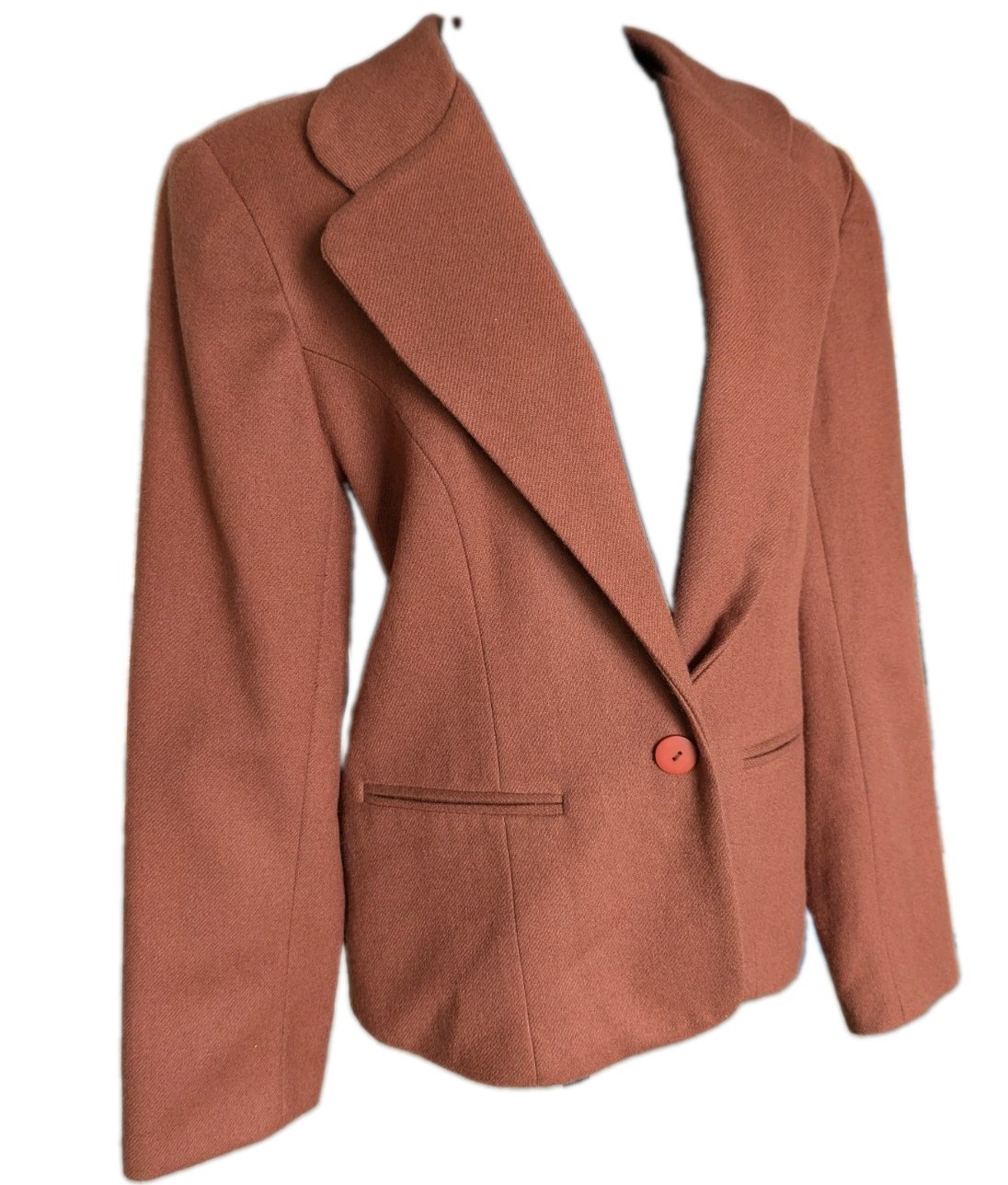 VTG NWT 70s/80s Adolfo International Women’s Brown 100% Wool Blazer Size 12