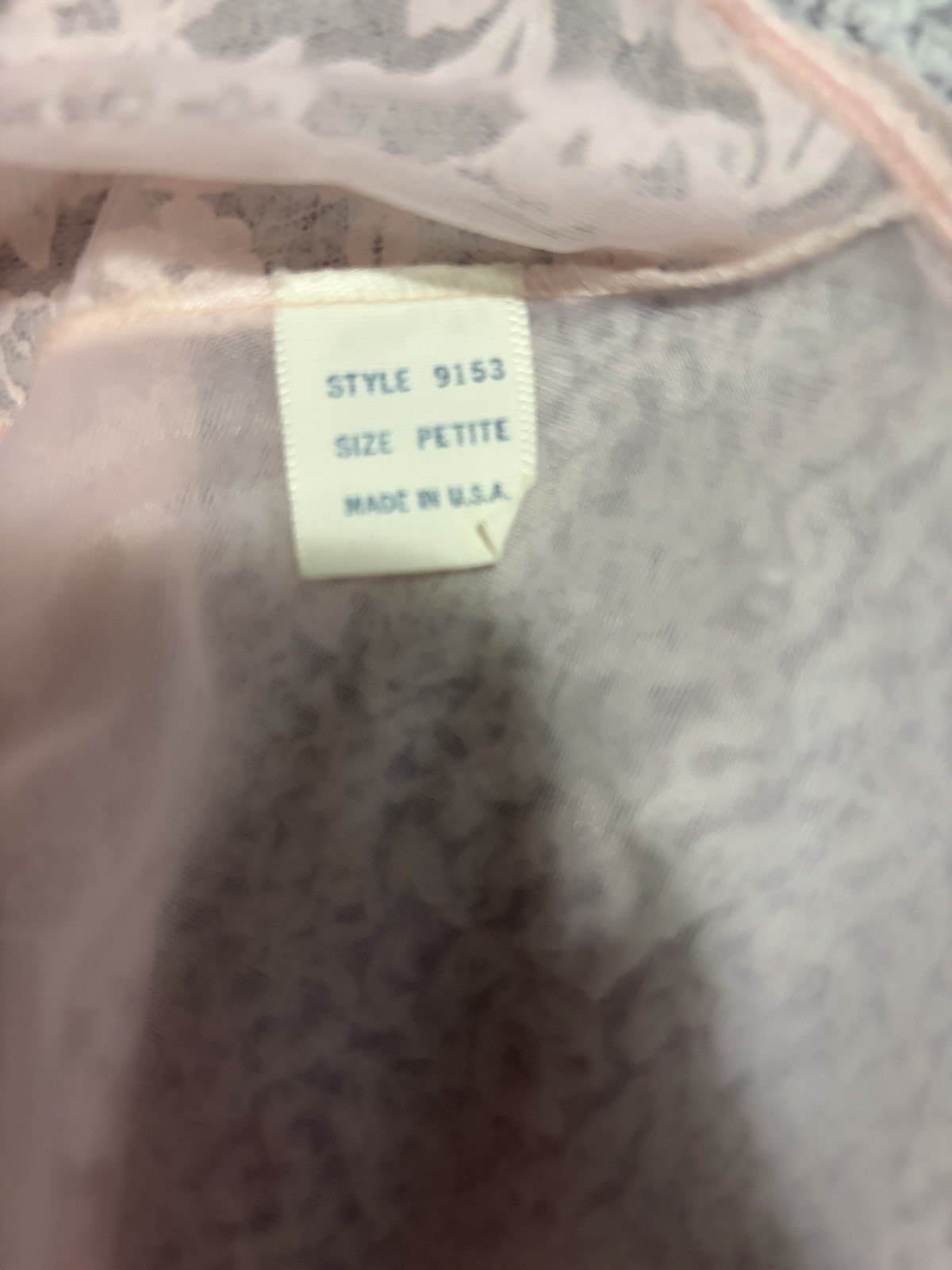 Vintage 1960’s Pink Chiffon Babydoll Nightgown And Peignoir Size Small