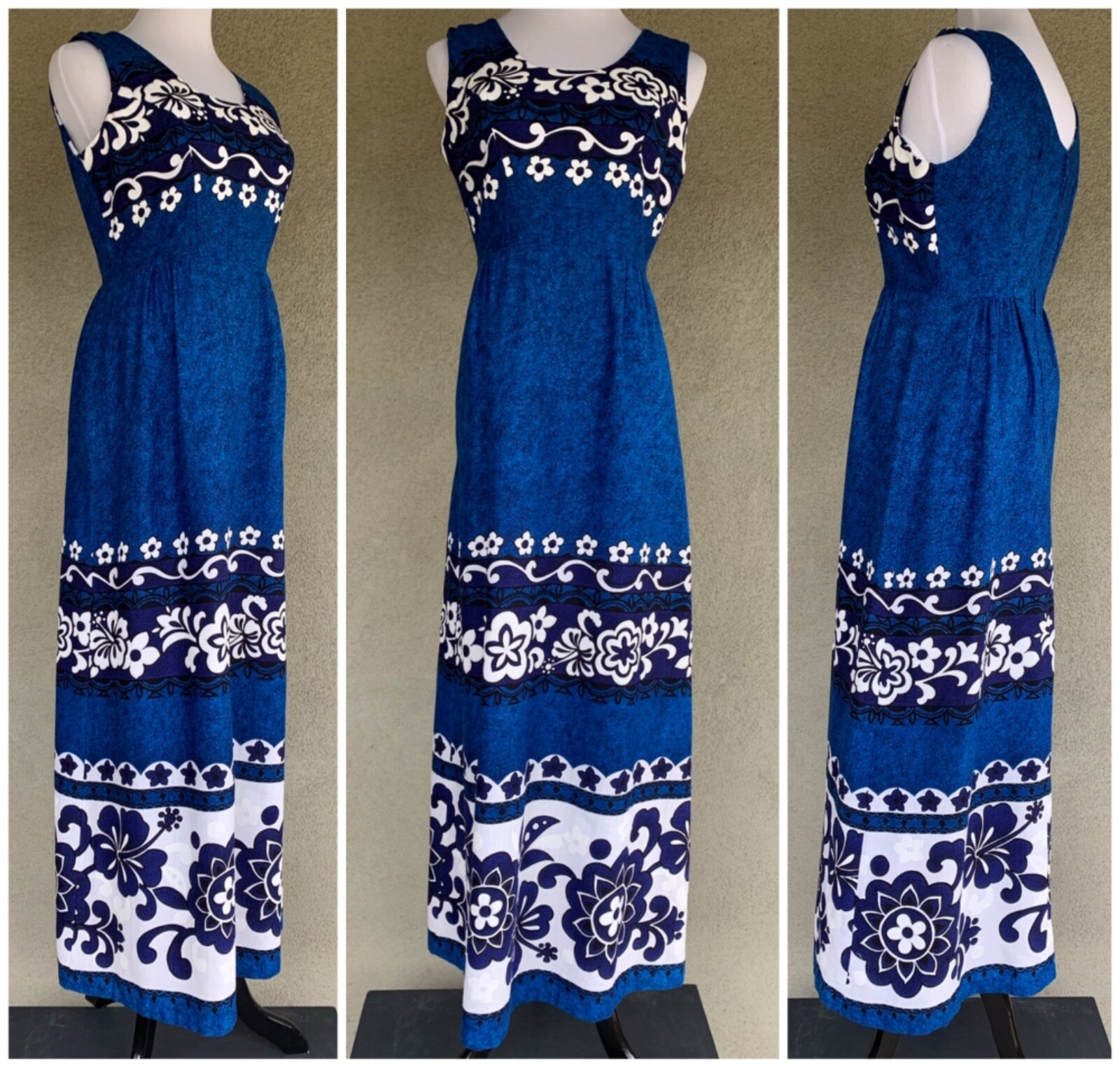 Penney’s Hawaii 70s Vintage Hawaiian Barkcloth Muumuu Dress