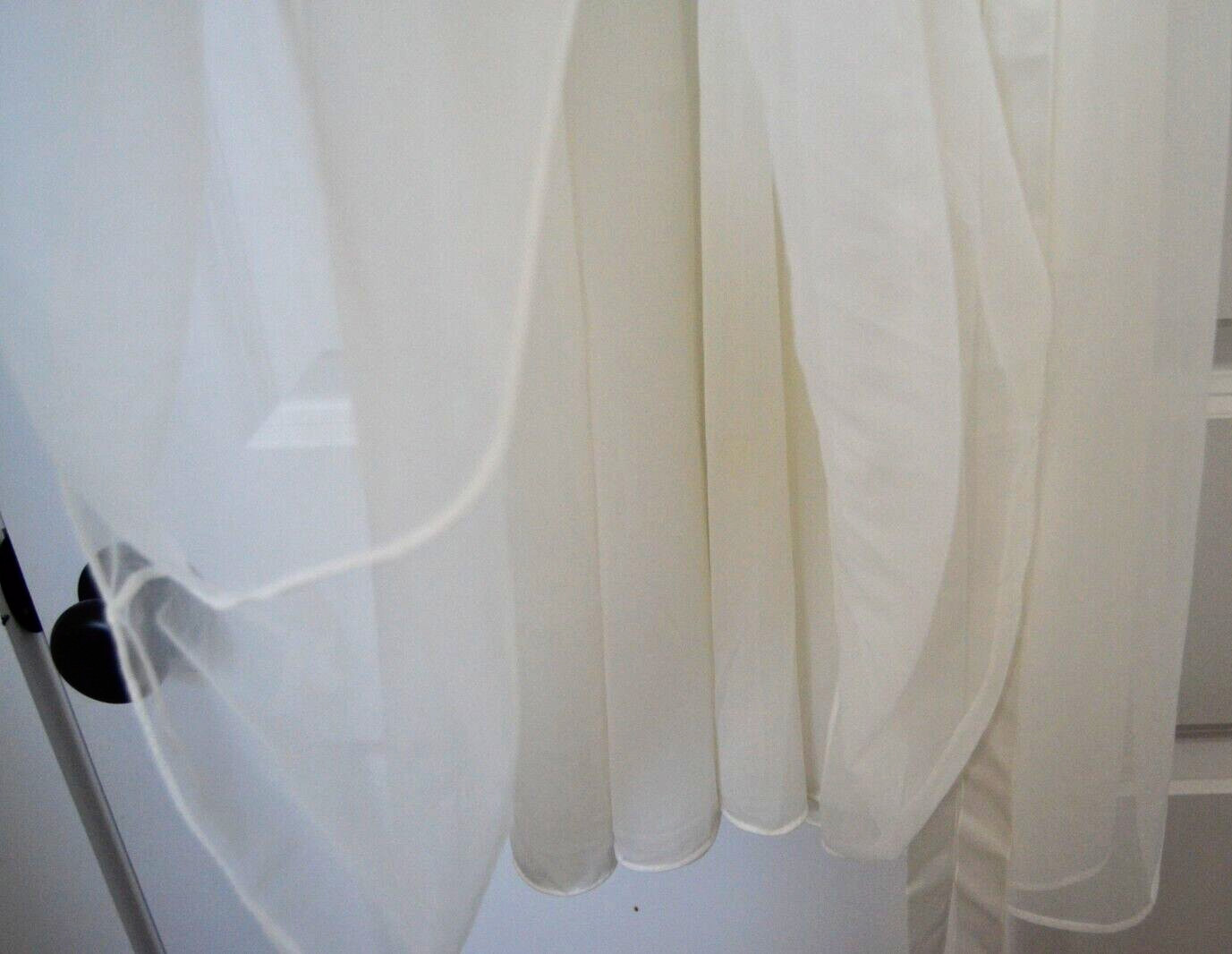 Vintage VANITY FAIR Nightgown Robe Peignoir Set Small Ivory Long Lace Nylon Puff