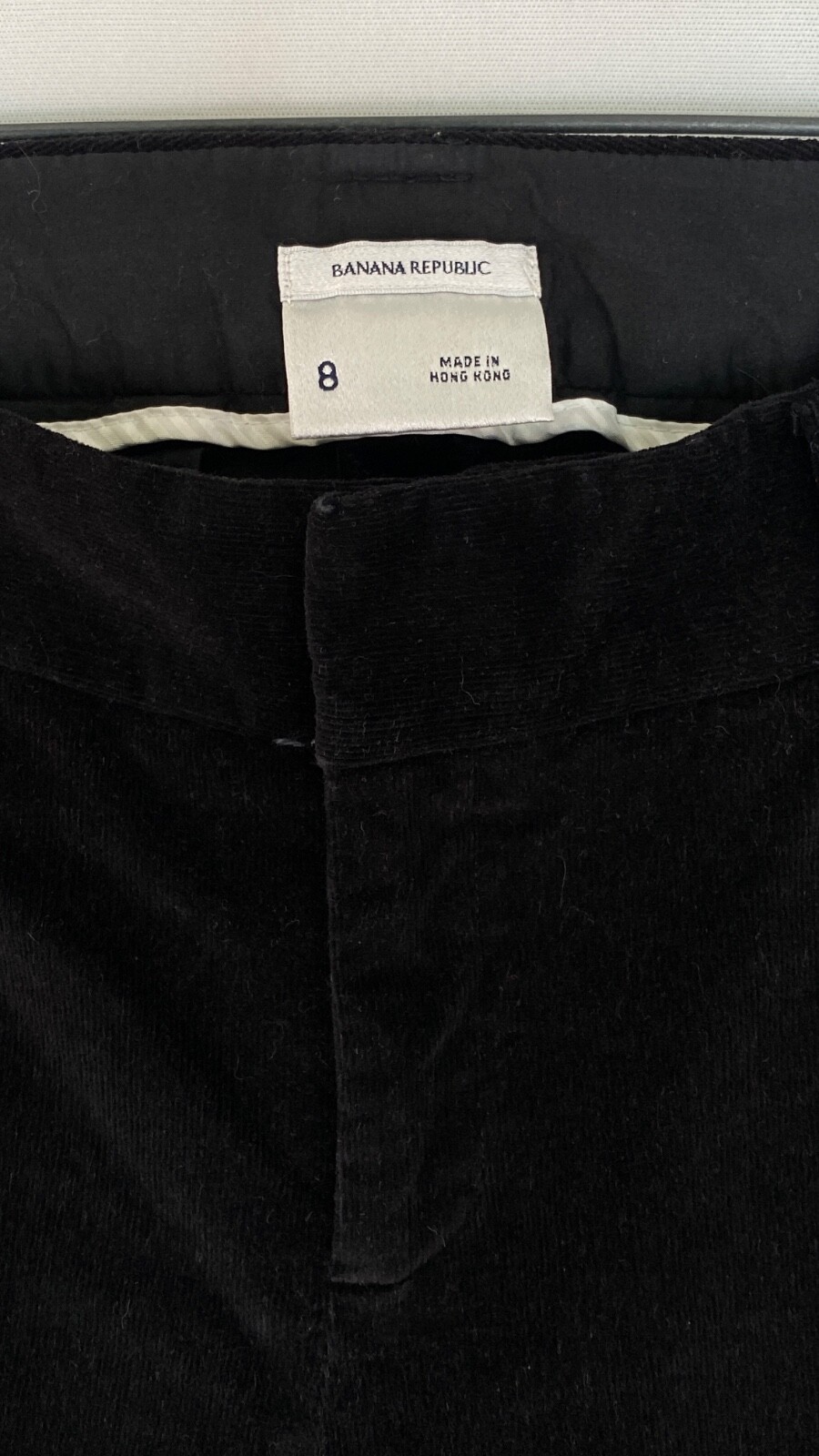 Vintage 1990s black BANANA REPUBLIC velveteen flare wide leg pants corduroy 8