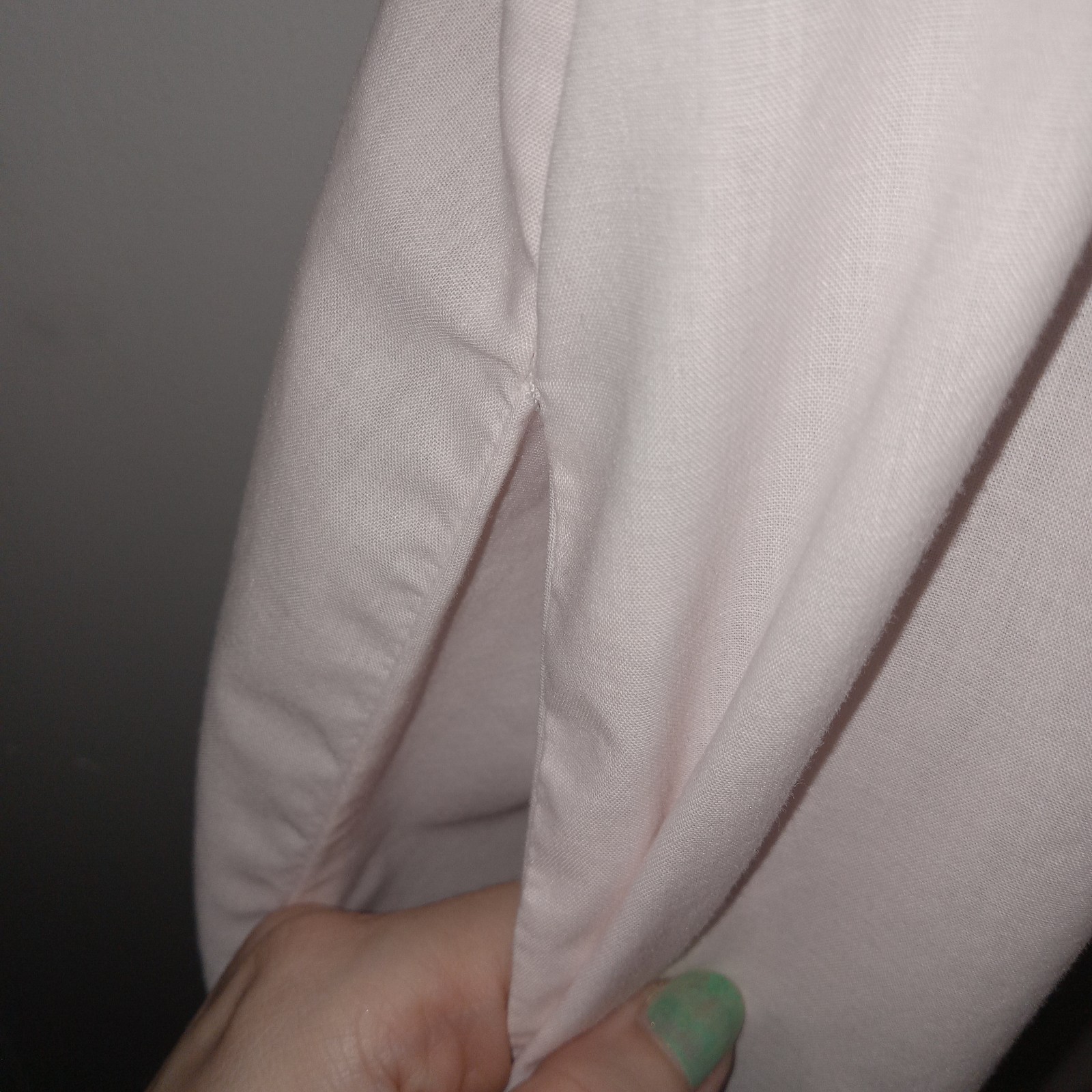 Vintage Cottage Core Country Pink Long Nightgown Embroidered Flowers Bows Sz XXL
