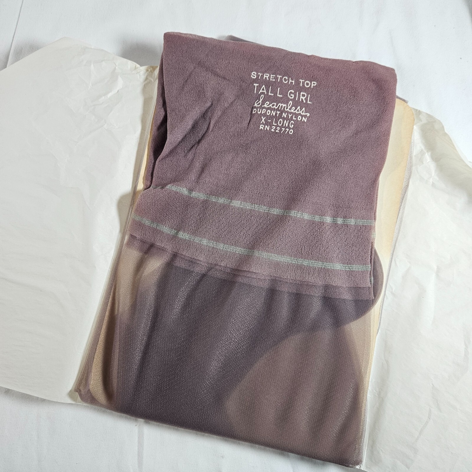 Tall Girl 11×42 X-Long Vintage Stockings 3 Pair Stretch Top Banlon Welt Dupont