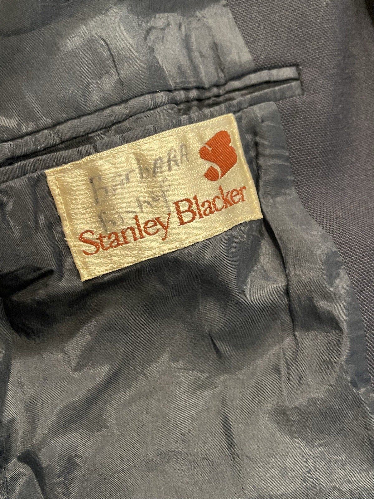 Vintage Stanley Blacker Blue Blazer Womens Size 10 Made In USA Union Made