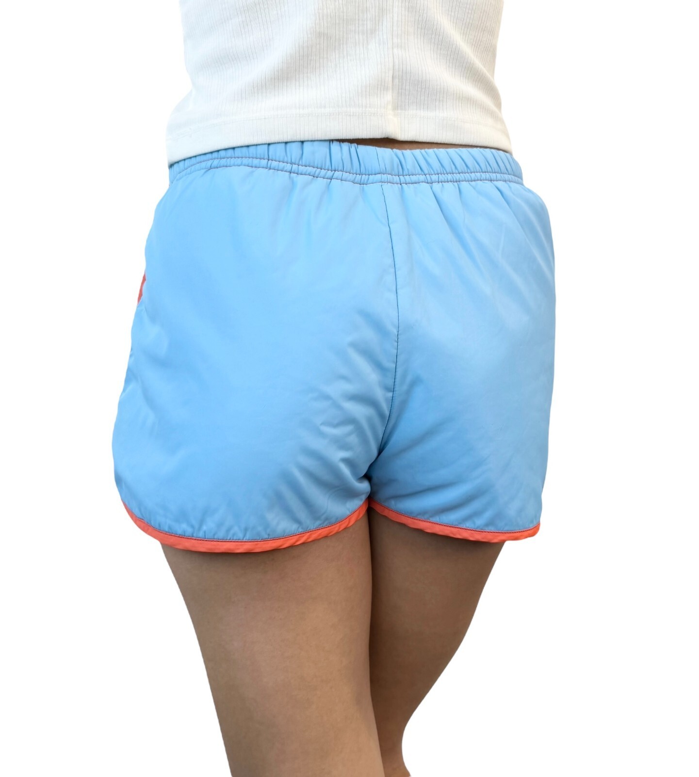 CHANEL Sport Vintage 02S CC Logo Short Pants #36 Shorts Blue Orange Polyamide